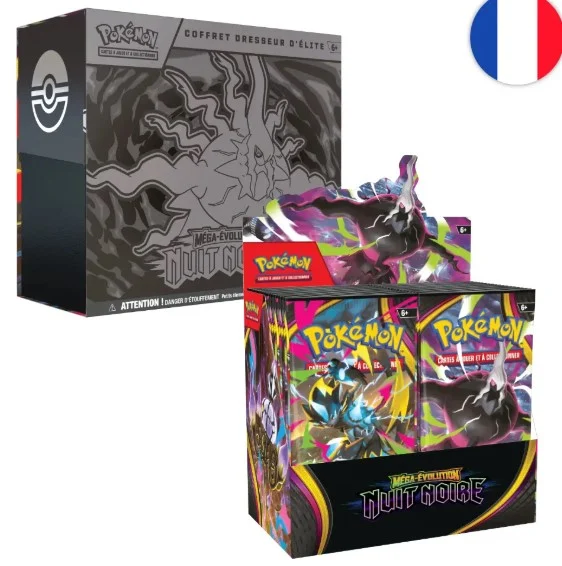 Gamme de produits scellés Nuit Noire Pokémon : ETB, display et boosters