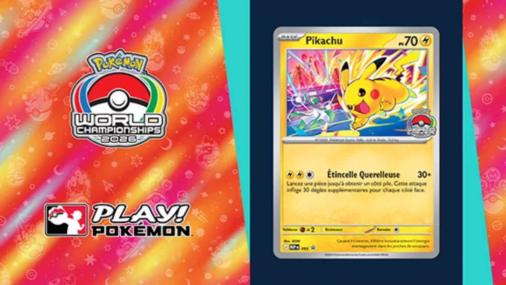 Cartes promo Worlds Pokémon 2026 et tournoi Play! Pokémon